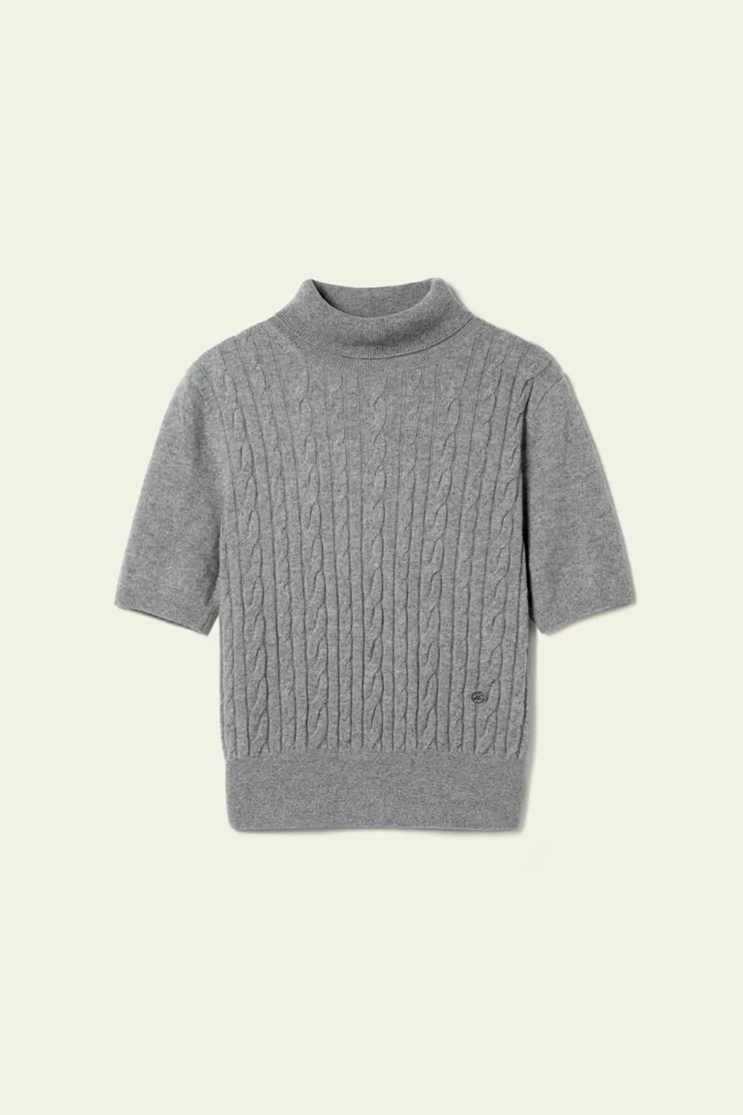 LILYSILK Pull Femme en Bébé Cachemire Doux Col Roulé à Manches Courtes Taille L