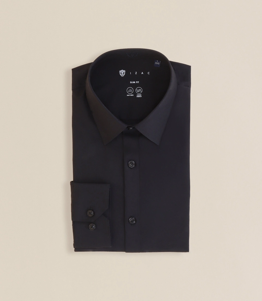 IZAC - Chemise col français noire