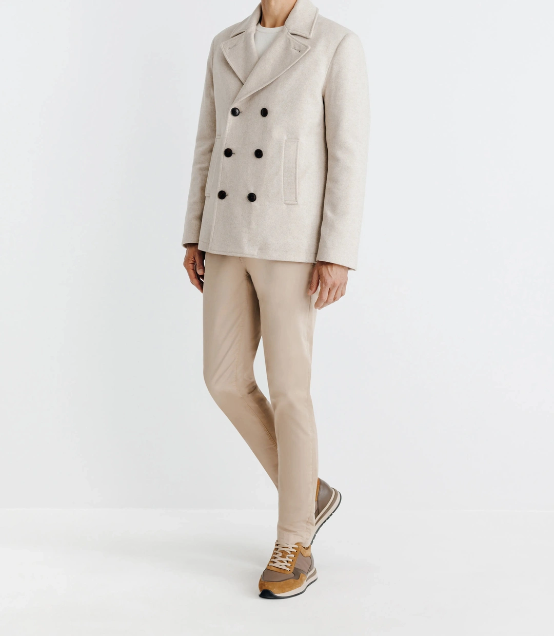 IZAC - Manteau croisé beige