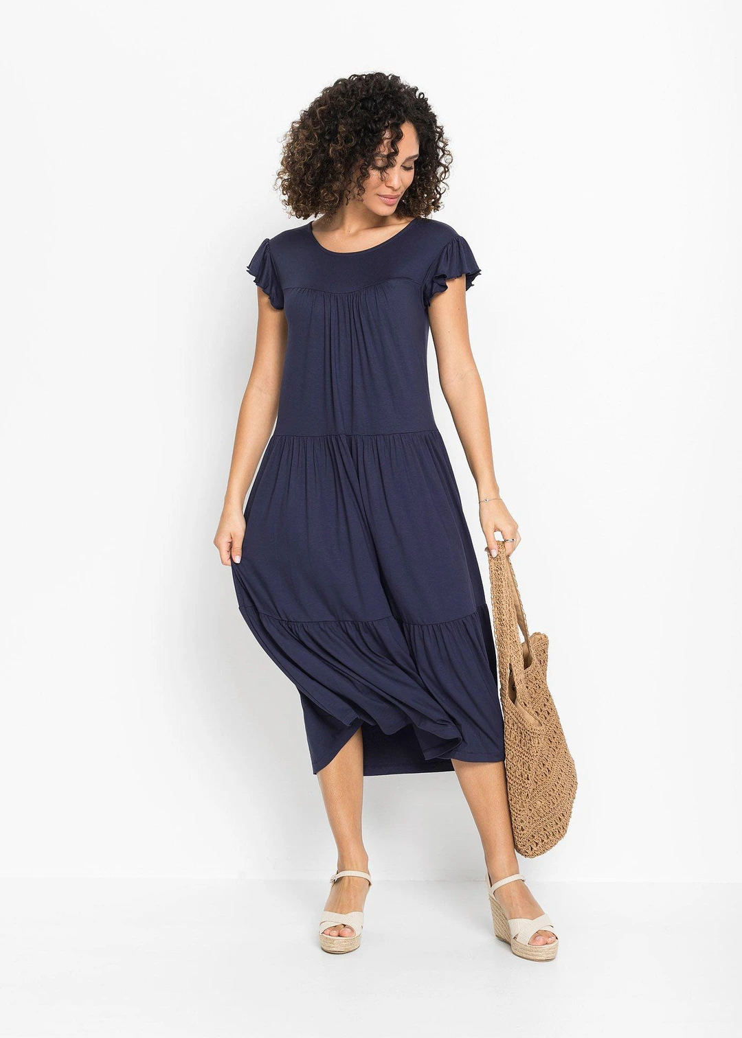 Robe midi en viscose extensible - 2
