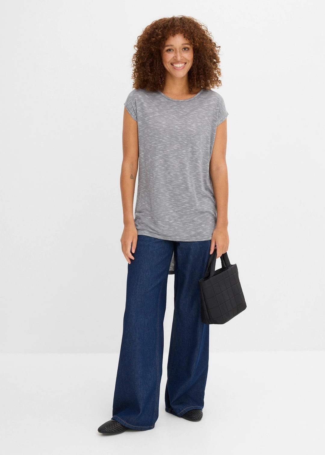 T-shirt long en viscose mélangée - 2