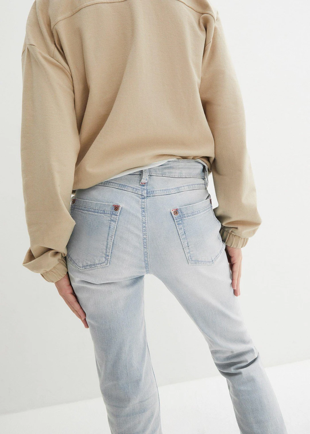 Jean bootcut taille mi-haute, extensible