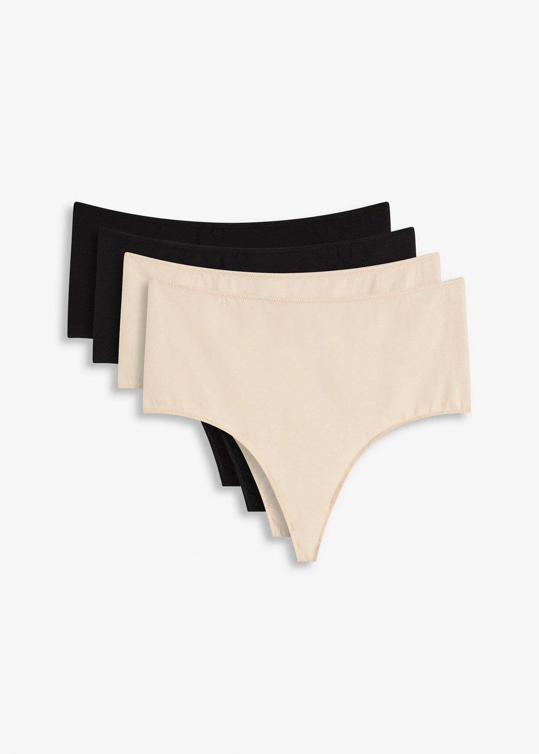 Lot de 4 strings taille haute coton