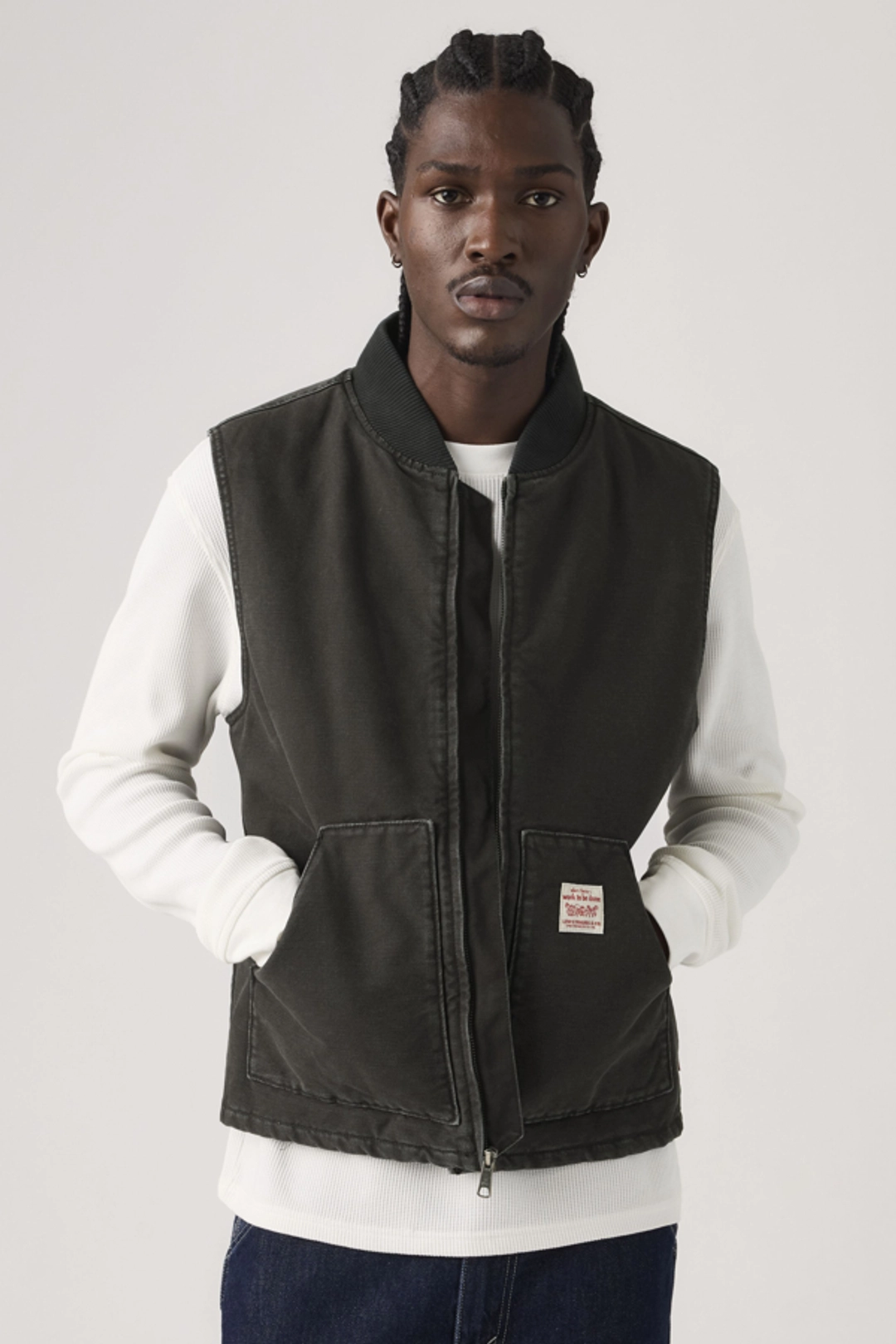 Levi's Veste Sans Manche Sansome - Homme - Noir / Meteorite - XS