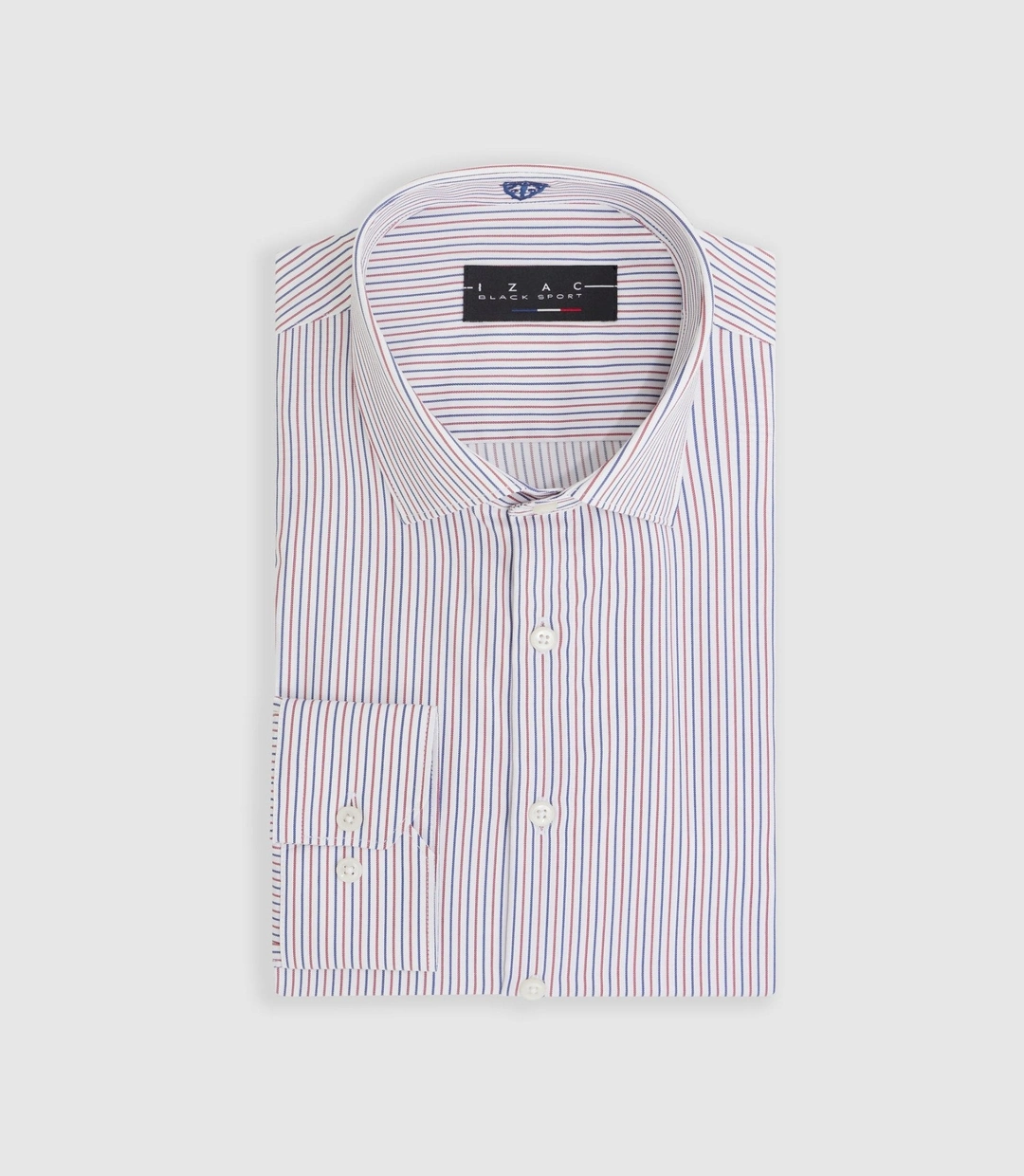 IZAC - Chemise à rayures bleue et rouge ''Mazen''