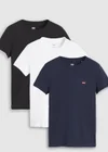 Multicolore / 3 Pack Tee Anthracite Night & White + & Peacoat