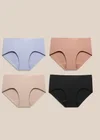 4 Pièces-Noir-Abricot-Rose-Lavande
