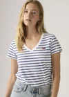 Blanc / Emily Stripe Bright White Sunshine Blue
