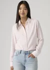 Rose / Bibi Stripe Crystal Pink Cotton Linen