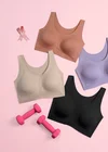 4 Pièces-Noir-Abricot-Rose-Lavande