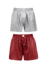 2PCS:Rouge Vineux & Gris Moyen