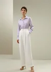 Rayures lilas et blanches