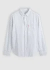 Blanc / Navya Stripe Bright White Cotton Linen