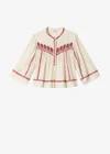 Beige/red